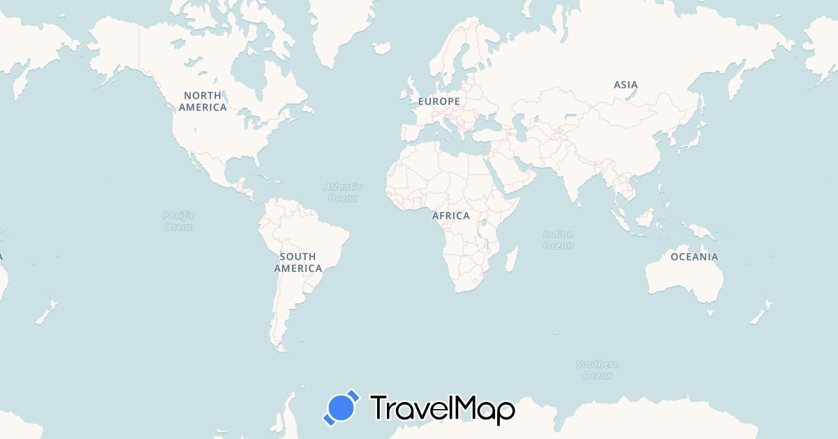 TravelMap itinerary: driving, bus, plane, train in Canada, Algeria, Hungary, Portugal, Turkey (Africa, Asia, Europe, North America)